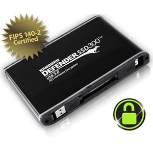 Kanguru Solutions Kanguru Defender KDH3B-300F-2TS 2 TB Portable Solid State Drive - 2.5" External - SATA (SATA/300) - Matte Black - TAA Compliant - USB 3.0 - 256-bit Encryption Standard - 3 Year Warranty