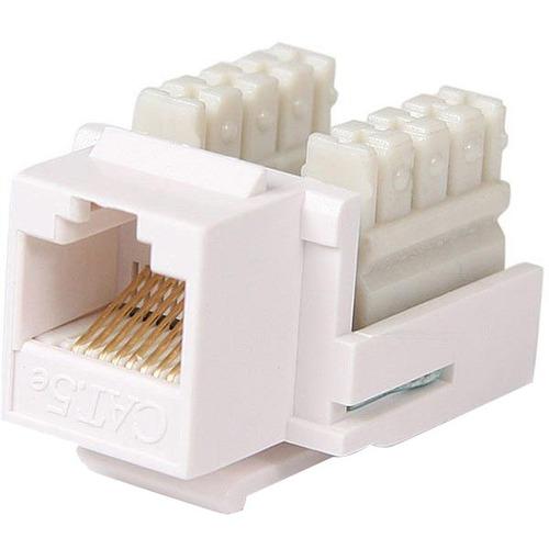 StarTech.com Cat5e RJ45 Keystone Jack White - 110 Type - 1 x RJ-45 Female - White