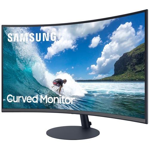 Samsung C27T550FDN 27" Full HD Curved Screen LED Gaming LCD Monitor - 16:9 - Dark Blue Gray - 27" (685.80 mm) Class - Vertical Alignment (VA) - 1920 x 1080 - Adaptive Sync/FreeSync - 250 cd/m‚² - 4 ms GTG - 75 Hz Refresh Rate - HDMI - VGA - DisplayPort