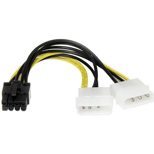 StarTech.com 6in LP4 to 8 Pin PCI Express Video Card Power Cable Adapter - 6.02 - LP4 - PCI-E