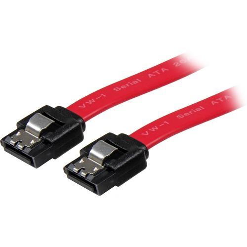 StarTech.com 8in Latching SATA Cable - Male SATA - Male SATA - 8 - Red