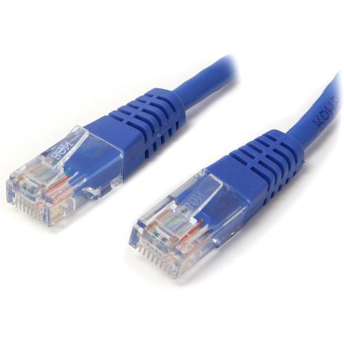 StarTech.com 10ft Blue Molded Cat5e UTP Patch Cable - Make Fast Ethernet network connections using this high quality Cat5e Cable, with Power-over-Ethernet capability - 10ft Cat5e Patch Cable - 10 ft Cat 5e Patch Cable - 10' Cat5e Patch Cord - 10ft Molded