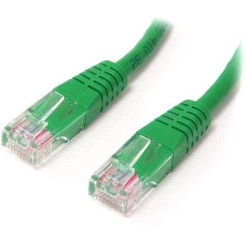 StarTech.com 10 ft Green Molded Cat5e UTP Patch Cable - Make Fast Ethernet network connections using this high quality Cat5e Cable, with Power-over-Ethernet capability - 10ft Cat5e Patch Cable - 10ft Cat 5e Patch Cable - 10ft Cat5e Patch Cord - 10ft Mold