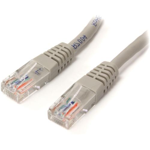 StarTech.com 10ft Gray Molded Cat5e UTP Patch Cable - Category 5e - 10 ft - 1 x RJ-45 Male Network - 1 x RJ-45 Male Network - Gray