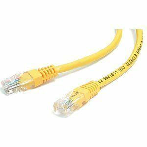 StarTech.com 1 ft Yellow Molded Cat5e UTP Patch Cable - Category 5e - 1 ft - 1 x RJ-45 Male - 1 x RJ-45 Male - Yellow