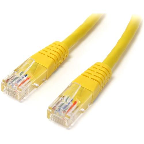 StarTech.com 2 ft Yellow Molded Cat5e UTP Patch Cable - Make Fast Ethernet network connections using this high quality Cat5e Cable, with Power-over-Ethernet capability - 2ft Cat5e Patch Cable - 2ft Cat 5e Patch Cable - 2ft Cat5e Patch Cord - 2ft Molded P