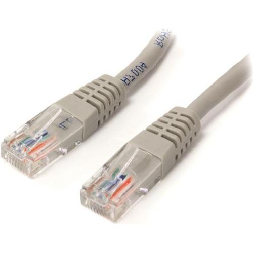 StarTech.com 35 ft Gray Molded Cat5e UTP Patch Cable - Category 5e - 35 ft - 1 x RJ-45 Male - 1 x RJ-45 Male - Gray