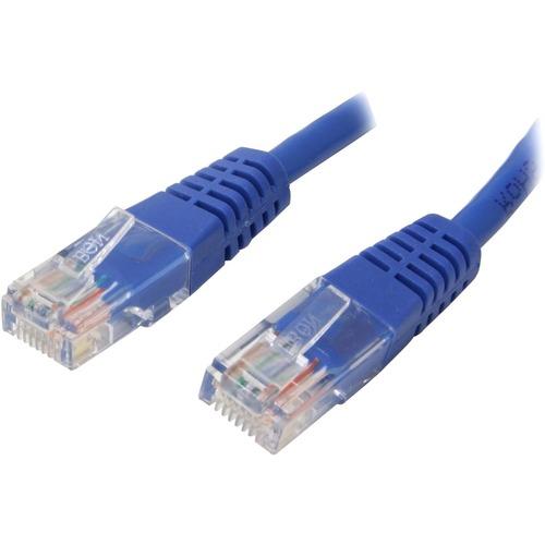 StarTech.com 5 ft Blue Molded Cat5e UTP Patch Cable - Category 5e - 5 ft - 1 x RJ-45 Male - 1 x RJ-45 Male - Blue