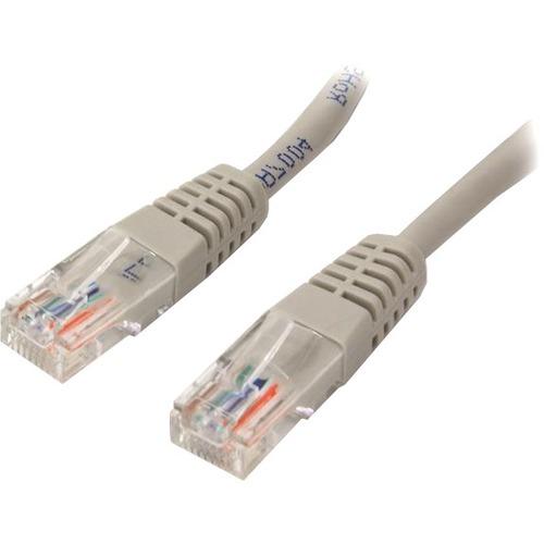 StarTech.com 5 ft Cat5e Gray Molded RJ45 UTP Cat 5e Patch Cable - 5ft Patch Cord - Category 5e - 5 ft - 1 x RJ-45 Male - 1 x RJ-45 Male - Gray