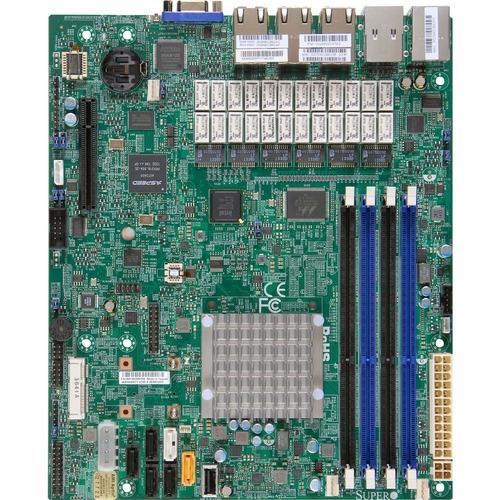 Super Micro Supermicro A1SRM-LN5F-2358 Server Motherboard - Intel Chipset - Socket BGA-1283 - Micro ATX - Intel Atom C2358 - 16 GB DDR3 SDRAM Maximum RAM - UDIMM, DIMM - 2 x Memory Slots - Gigabit Ethernet - 4 x SATA Interfaces