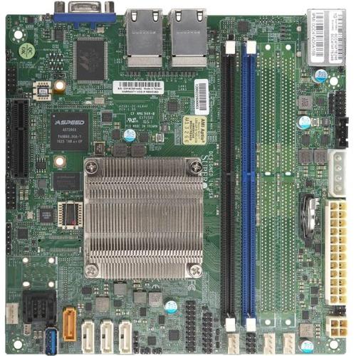 Super Micro Supermicro A2SDI-2C-HLN4F Server Motherboard - Intel Chipset - Socket BGA-1310 - Mini ITX - Intel Atom C3338 - 128 GB DDR4 SDRAM Maximum RAM - DIMM, UDIMM - 2 x Memory Slots - Gigabit Ethernet - 8 x SATA Interfaces