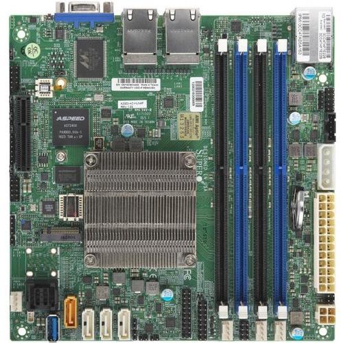 Super Micro Supermicro A2SDi-4C-HLN4F Server Motherboard - Intel Chipset - Socket BGA-1310 - Mini ITX - Intel Atom C3558 - 256 GB DDR4 SDRAM Maximum RAM - DIMM, UDIMM - 4 x Memory Slots - Gigabit Ethernet - 8 x SATA Interfaces