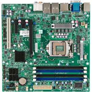 Super Micro Supermicro C7Q67 Desktop Motherboard - Intel Chipset - Socket H2 LGA-1155 - Micro ATX - 32 GB DDR3 SDRAM Maximum RAM - DDR3-1333/PC3-10600, DDR3-1066/PC3-8500, DDR3-800/PC3-6400 - 4 x Memory Slots - Gigabit Ethernet - HDMI - 6 x SATA Interfac