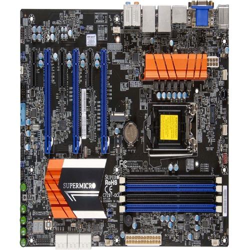 Super Micro Supermicro C7Z97-OCE Desktop Motherboard - Intel Chipset - Socket H3 LGA-1150 - ATX - 32 GB DDR3 SDRAM Maximum RAM - DDR3-3200/PC3-25600 (O.C.), DDR3-3100/PC3-24800 (O.C.), DDR3-2133/PC3-17000 (O.C.), DDR3-2200/PC3-17600 (O.C.), DDR3-2400/PC3