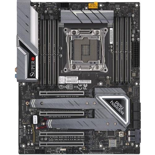 Super Micro Supermicro C9X299-PG300 Desktop Motherboard - Intel Chipset - Socket R4 LGA-2066 - Intel Optane Memory Ready - ATX - 128 GB DDR4 SDRAM Maximum RAM - DIMM, UDIMM - 8 x Memory Slots - Gigabit Ethernet - 6 x SATA Interfaces