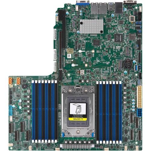 Super Micro Supermicro H11SSW-NT Server Motherboard - AMD Chipset - Socket SP3 - Proprietary Form Factor - EPYC Processor Supported - 2 TB DDR4 SDRAM Maximum RAM - DIMM, RDIMM - 16 x Memory Slots - Gigabit Ethernet - 2 x SATA Interfaces