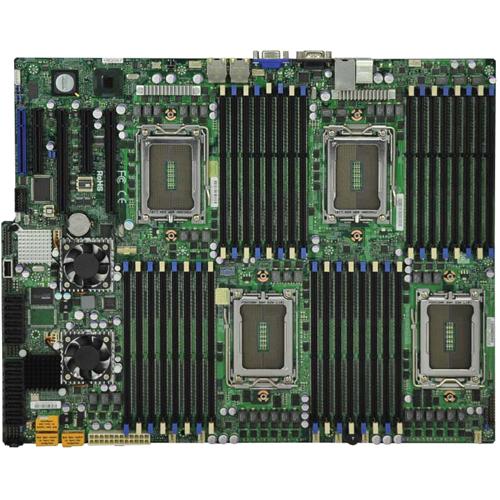 Super Micro Supermicro H8QGI-F Server Motherboard - AMD Chipset - Socket G34 LGA-1944 - SWTX - 512 GB DDR3 SDRAM Maximum RAM - DDR3-1333/PC3-10600, DDR3-1066/PC3-8500, DDR3-800/PC3-6400 - 32 x Memory Slots - Gigabit Ethernet - 6 x SATA Interfaces