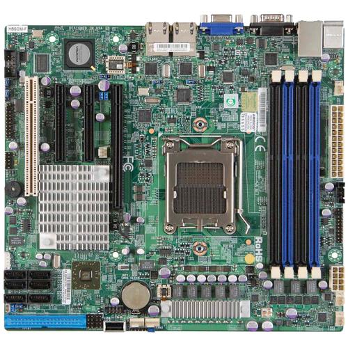 Super Micro Supermicro H8SCM-F Server Motherboard - AMD Chipset - Socket C32 LGA-1207 - Micro ATX - 64 GB DDR3 SDRAM Maximum RAM - DDR3-1333/PC3-10600, DDR3-1066/PC3-8500, DDR3-800/PC3-6400 - 4 x Memory Slots - Gigabit Ethernet - 6 x SATA Interfaces