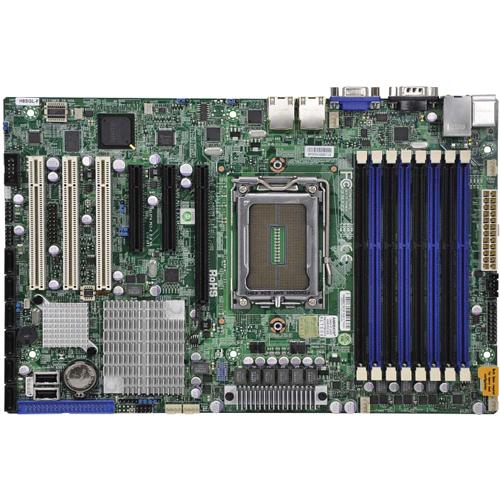 Super Micro Supermicro H8SGL Server Motherboard - AMD Chipset - Socket G34 LGA-1944 - ATX - 128 GB DDR3 SDRAM Maximum RAM - DDR3-1333/PC3-10600, DDR3-1066/PC3-8500, DDR3-800/PC3-6400 - 8 x Memory Slots - Gigabit Ethernet - 6 x SATA Interfaces