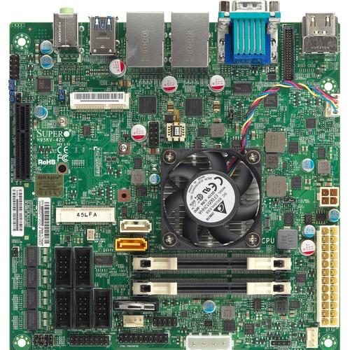 Super Micro Supermicro H9SKV-420 Server Motherboard - AMD Chipset - Socket FT3 - Mini ITX - AMD - 16 GB DDR3 SDRAM Maximum RAM - SoDIMM, DIMM - 2 x Memory Slots - Gigabit Ethernet - HDMI