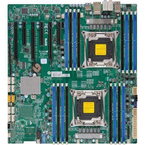 Super Micro Supermicro X10DAC Server Motherboard - Intel Chipset - Socket LGA 2011-v3 - Extended ATX - 1 TB DDR4 SDRAM Maximum RAM - 16 x Memory Slots - Gigabit Ethernet - 10 x SATA Interfaces