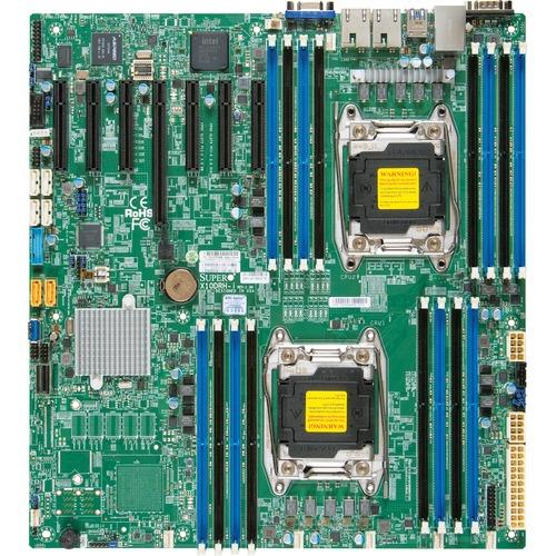 Super Micro Supermicro X10DRH-I Server Motherboard - Intel Chipset - Socket LGA 2011-v3 - Extended ATX - 1 TB DDR4 SDRAM Maximum RAM - 16 x Memory Slots - Gigabit Ethernet - 10 x SATA Interfaces