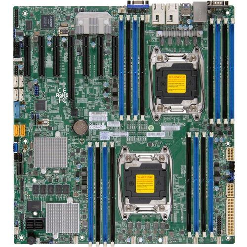 Super Micro Supermicro X10DRH-iT Server Motherboard - Intel Chipset - Socket LGA 2011-v3 - Extended ATX - 1 TB DDR4 SDRAM Maximum RAM - 16 x Memory Slots - Gigabit Ethernet - 10 x SATA Interfaces