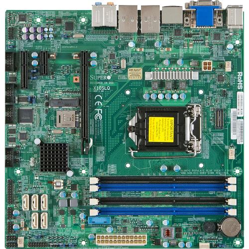 Super Micro Supermicro X10SLQ Server Motherboard - Intel Chipset - Socket H3 LGA-1150 - Micro ATX - 32 GB DDR3 SDRAM Maximum RAM - DDR3-1600/PC3-12800, DDR3-1333/PC3-10600, DDR3-1066/PC3-8500 - DIMM, UDIMM - 4 x Memory Slots - Gigabit Ethernet - HDMI - D