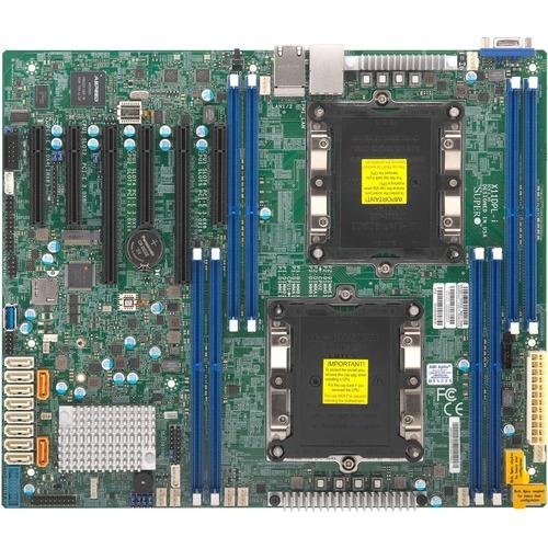 Super Micro Supermicro X11DPL-I Server Motherboard - Intel Chipset - Socket P LGA-3647 - ATX - Xeon Processor Supported - 1 TB DDR4 SDRAM Maximum RAM - RDIMM, DIMM, LRDIMM - 8 x Memory Slots - Gigabit Ethernet - 10 x SATA Interfaces