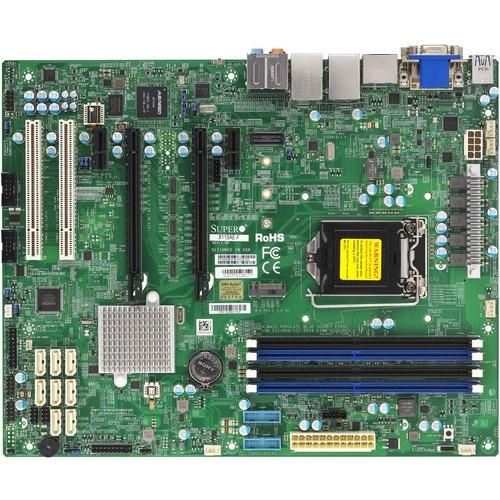 Super Micro Supermicro X11SAE-F Workstation Motherboard - Intel Chipset - Socket H4 LGA-1151 - ATX - 64 GB DDR4 SDRAM Maximum RAM - DIMM, UDIMM - 4 x Memory Slots - Gigabit Ethernet - HDMI - DisplayPort - 8 x SATA Interfaces