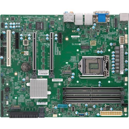 Super Micro Supermicro X11SCA-F Workstation Motherboard - Intel Chipset - Socket H4 LGA-1151 - ATX - 64 GB DDR4 SDRAM Maximum RAM - DIMM, UDIMM - 4 x Memory Slots - Gigabit Ethernet - HDMI - DisplayPort - 8 x SATA Interfaces