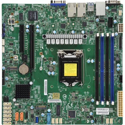 Super Micro Supermicro X11SCH-LN4F Server Motherboard - Intel Chipset - Socket H4 LGA-1151 - Micro ATX - 128 GB DDR4 SDRAM Maximum RAM - UDIMM, DIMM - 4 x Memory Slots - Gigabit Ethernet - 8 x SATA Interfaces