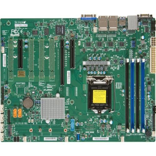 Super Micro Supermicro X11SSi-LN4F Desktop Motherboard - Intel Chipset - Socket H4 LGA-1151 - ATX - 64 GB DDR4 SDRAM Maximum RAM - DIMM, UDIMM - 4 x Memory Slots - Gigabit Ethernet - 6 x SATA Interfaces