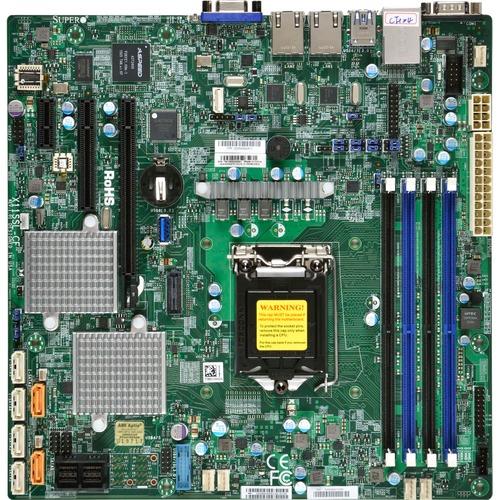 Super Micro Supermicro X11SSL-CF Server Motherboard - Intel Chipset - Socket H4 LGA-1151 - Micro ATX - 64 GB DDR4 SDRAM Maximum RAM - DIMM, UDIMM - 4 x Memory Slots - Gigabit Ethernet - 6 x SATA Interfaces