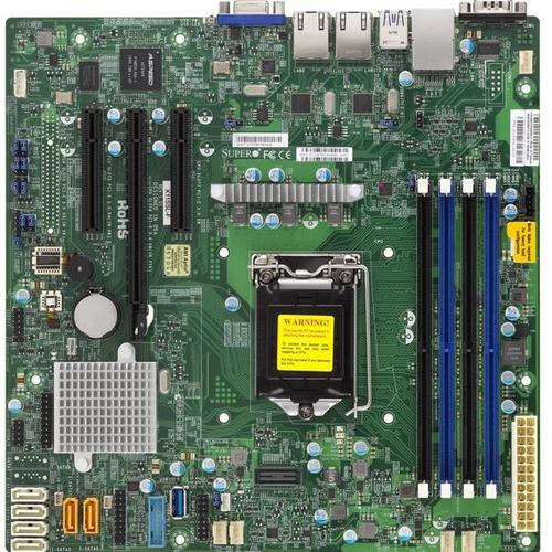 Super Micro Supermicro X11SSL-F Server Motherboard - Intel Chipset - Socket H4 LGA-1151 - Micro ATX - 64 GB DDR4 SDRAM Maximum RAM - DIMM, UDIMM - 4 x Memory Slots - Gigabit Ethernet - 6 x SATA Interfaces