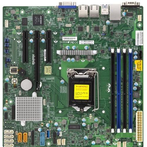 Super Micro Supermicro X11SSL Server Motherboard - Intel Chipset - Socket H4 LGA-1151 - Micro ATX - 64 GB DDR4 SDRAM Maximum RAM - DIMM, UDIMM - 4 x Memory Slots - Gigabit Ethernet - 6 x SATA Interfaces