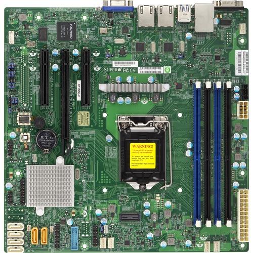 Super Micro Supermicro X11SSL-F Server Motherboard - Intel Chipset - Socket H4 LGA-1151 - Micro ATX - 64 GB DDR4 SDRAM Maximum RAM - DIMM, UDIMM - 4 x Memory Slots - Gigabit Ethernet - 6 x SATA Interfaces
