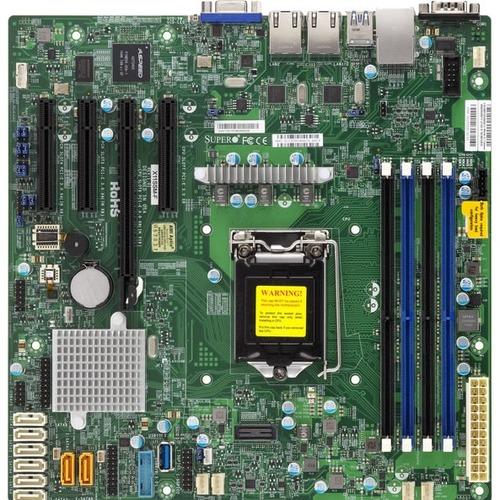 Super Micro Supermicro X11SSL-F Server Motherboard - Intel Chipset - Socket H4 LGA-1151 - Micro ATX - 64 GB DDR4 SDRAM Maximum RAM - DIMM, UDIMM - 4 x Memory Slots - Gigabit Ethernet - 6 x SATA Interfaces