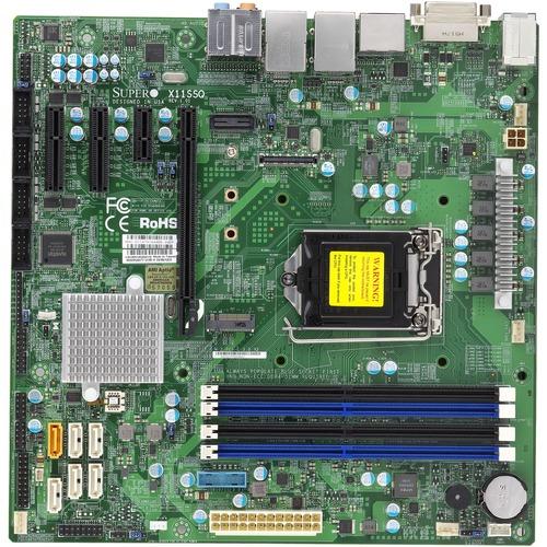 Super Micro Supermicro X11SSQ-L Server Motherboard - Intel Chipset - Socket H4 LGA-1151 - Micro ATX - 32 GB DDR4 SDRAM Maximum RAM - UDIMM, DIMM - 2 x Memory Slots - Gigabit Ethernet - HDMI - DisplayPort - 4 x SATA Interfaces