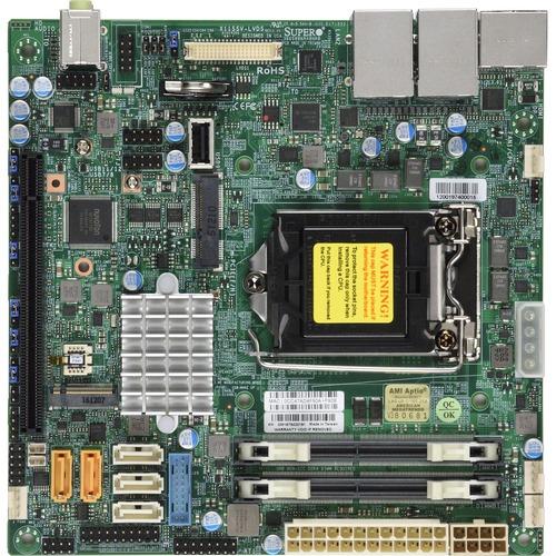 Super Micro Supermicro X11SSV-LVDS Server Motherboard - Intel Chipset - Socket H4 LGA-1151 - Mini ITX - Core i7 Processor Supported - 32 GB DDR4 SDRAM Maximum RAM - SoDIMM - 2 x Memory Slots - Gigabit Ethernet - HDMI - DisplayPort - 5 x SATA Interfaces