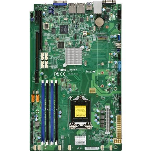 Super Micro Supermicro X11SSW-F Server Motherboard - Intel Chipset - Socket H4 LGA-1151 - Proprietary Form Factor - 64 GB DDR4 SDRAM Maximum RAM - DIMM, UDIMM - 4 x Memory Slots - Gigabit Ethernet - 6 x SATA Interfaces