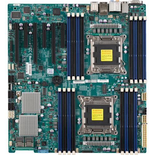 Super Micro Supermicro X9DAE Server Motherboard - Intel Chipset - Socket R LGA-2011 - Extended ATX - 512 GB DDR3 SDRAM Maximum RAM - DDR3-1600/PC3-12800, DDR3-1333/PC3-10600, DDR3-1066/PC3-8500, DDR3-800/PC3-6400 - DIMM, RDIMM, UDIMM - 16 x Memory Slots