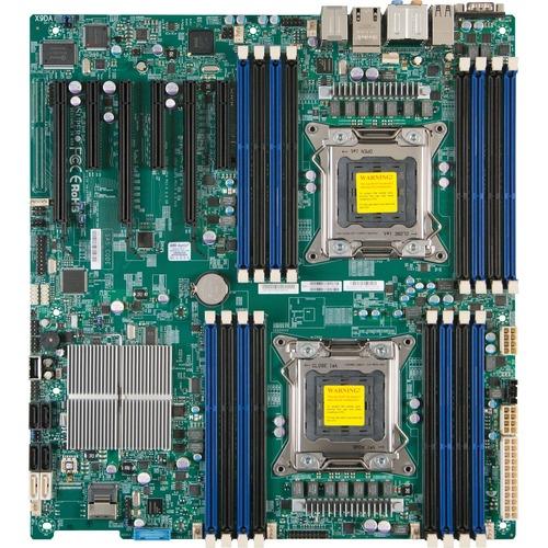 Super Micro Supermicro X9DAi Server Motherboard - Intel Chipset - Socket R LGA-2011 - Extended ATX - 512 GB DDR3 SDRAM Maximum RAM - DDR3-1600/PC3-12800, DDR3-1333/PC3-10600, DDR3-1066/PC3-8500, DDR3-800/PC3-6400 - 16 x Memory Slots - Gigabit Ethernet -