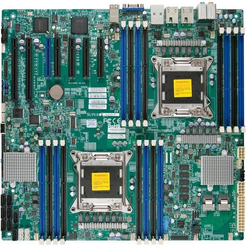 Super Micro Supermicro X9DAX-iF Server Motherboard - Intel Chipset - Socket R LGA-2011 - Enhanced Extended ATX - 1 TB DDR3 SDRAM Maximum RAM - DDR3-1866/PC3-15000, DDR3-1600/PC3-12800, DDR3-1333/PC3L-10600, DDR3-1066/PC3-8500, DDR3-800/PC3-6400 - DIMM, R