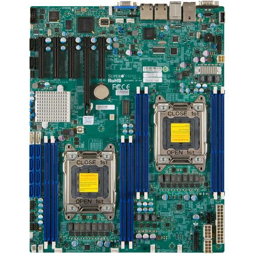 Super Micro Supermicro X9DRD-iF Desktop Motherboard - Intel Chipset - Socket R LGA-2011 - Extended ATX - 256 GB DDR3 SDRAM Maximum RAM - DDR3-1600/PC3-12800, DDR3-1333/PC3-10600, DDR3-1066/PC3-8500, DDR3-800/PC3-6400 - 8 x Memory Slots - Gigabit Ethernet