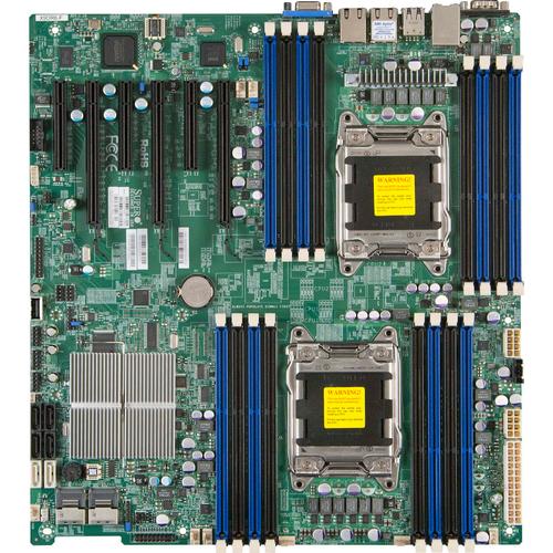 Super Micro Supermicro X9DRi-F Server Motherboard - Intel Chipset - Socket R LGA-2011 - Extended ATX - 512 GB DDR3 SDRAM Maximum RAM - DDR3-1600/PC3-12800, DDR3-1333/PC3-10600, DDR3-1066/PC3-8500, DDR3-800/PC3-6400 - 16 x Memory Slots - Gigabit Ethernet