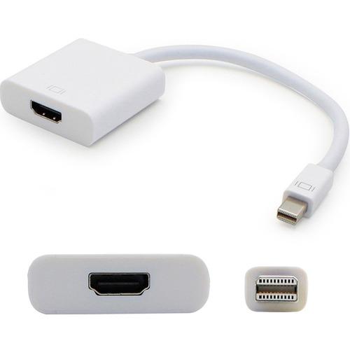 Add-On Computer AddOn Mini-Displayport to HDMI Adapter Cable - Male to Female - DisplayPort/HDMI A/V Cable for Audio/Video Device, Monitor, Projector, Notebook - First End: 1 x Mini DisplayPort Male Digital Audio/Video - Second End: 1 x HDMI Female Digit