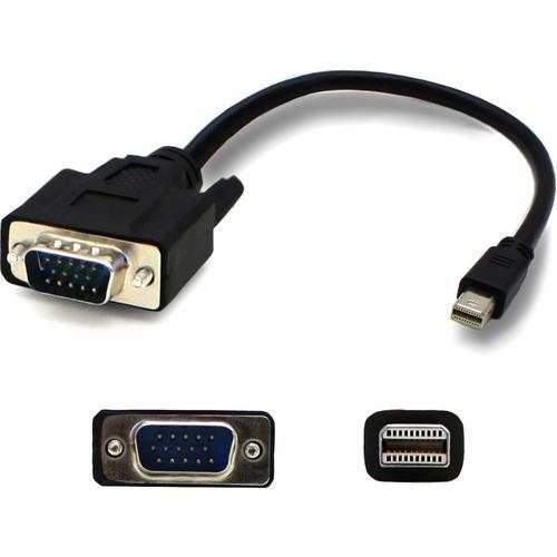 Add-On Computer AddOn 6ft (2M) Mini-Displayport to VGA Black Adapter - M/M - 6 ft Mini DisplayPort/VGA Video Cable for Video Device - Mini DisplayPort Male Digital Audio/Video - HD-15 Male VGA - Black