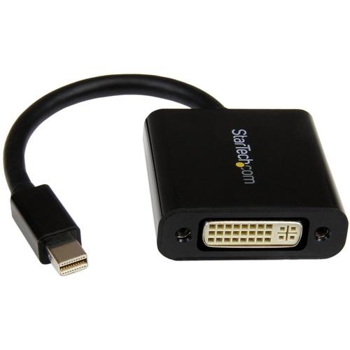 StarTech.com Mini DisplayPortÂ® to DVI Video Adapter Converter - Black Mini DP to DVI - 1920x1200 - Connect a DVI Display to a Mini DisplayPort Video Source - Black Mini DisplayPort to DVI Adapter - Mini DisplayPort to DVI Converter - Mini DP to DVI adapt
