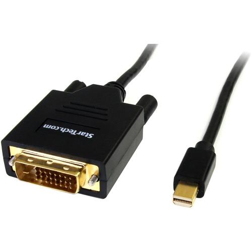 StarTech.com 6 ft Mini DisplayPort to DVI Cable - M/M - Connect your DVI monitor to a Mini DisplayPort-equipped computer using a single cable - mini displayport to DVI - mini displayport to dvi adapter - mini displayport to dvi converter - MiniDP to DVI